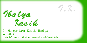 ibolya kasik business card